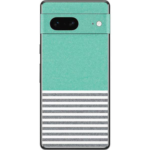 Teal and Grey Stripes Pixel Skins